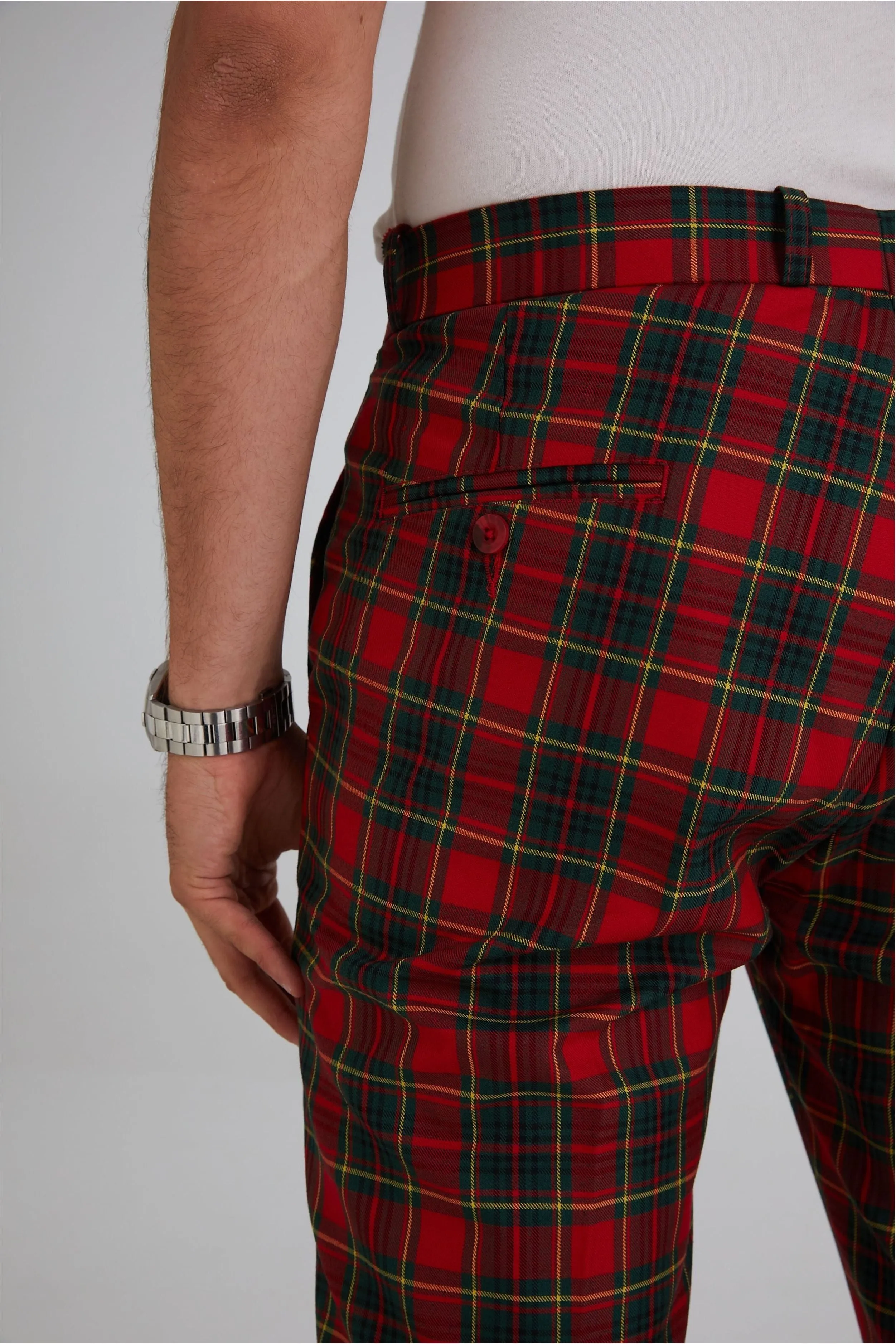 Relco - Sta Press Red Tartan - Trousers