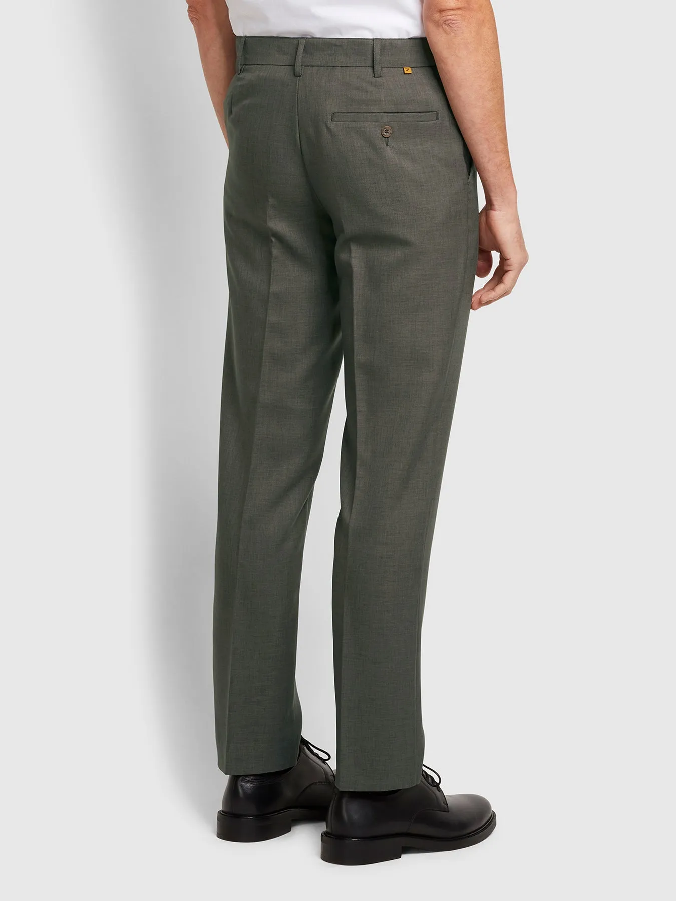 Roachman Flexi Waist Trousers In Taupe Marl