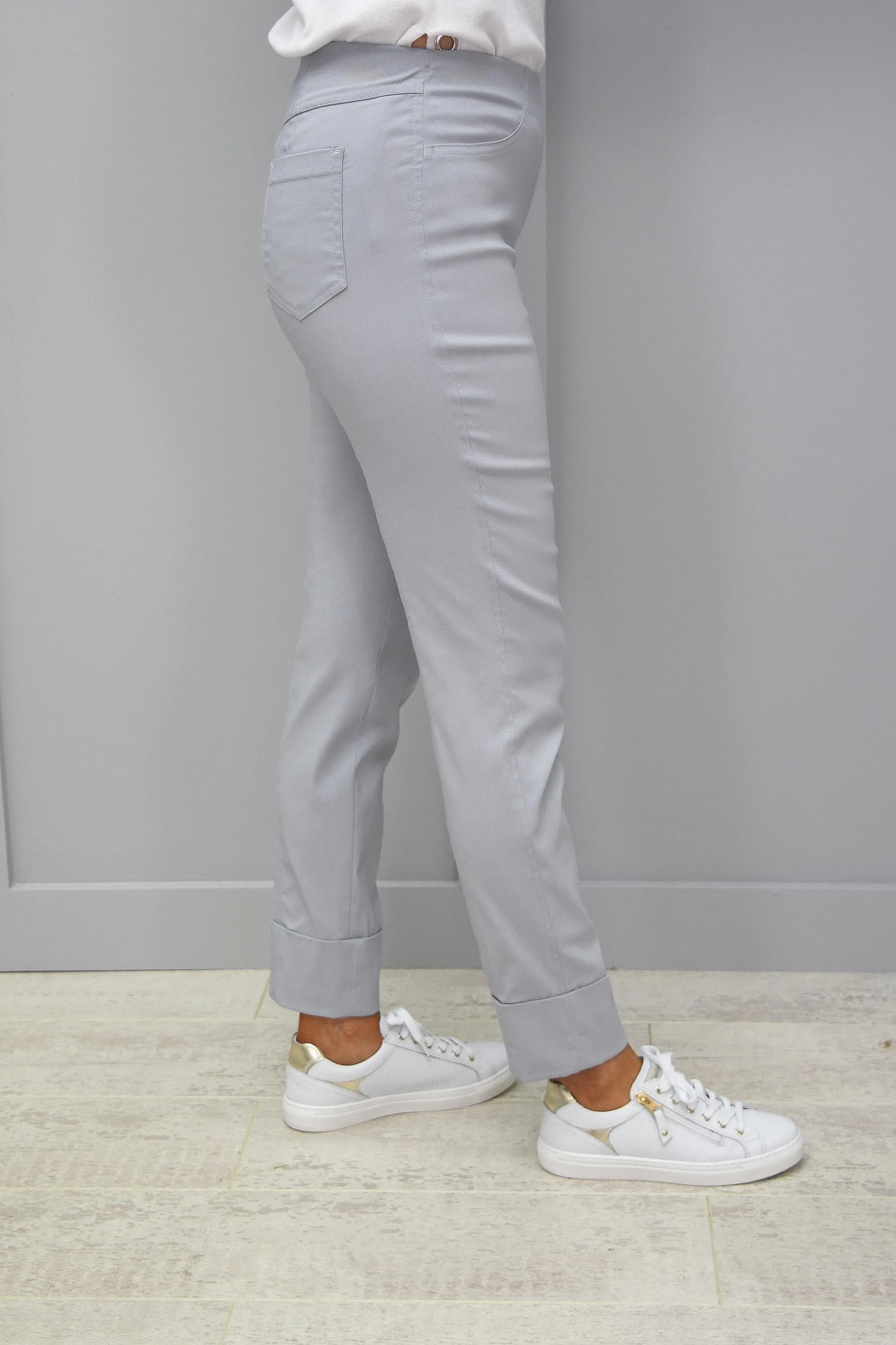 Robell Bella Silver Charm Grey 7/8 Trousers - 51568 5499 920