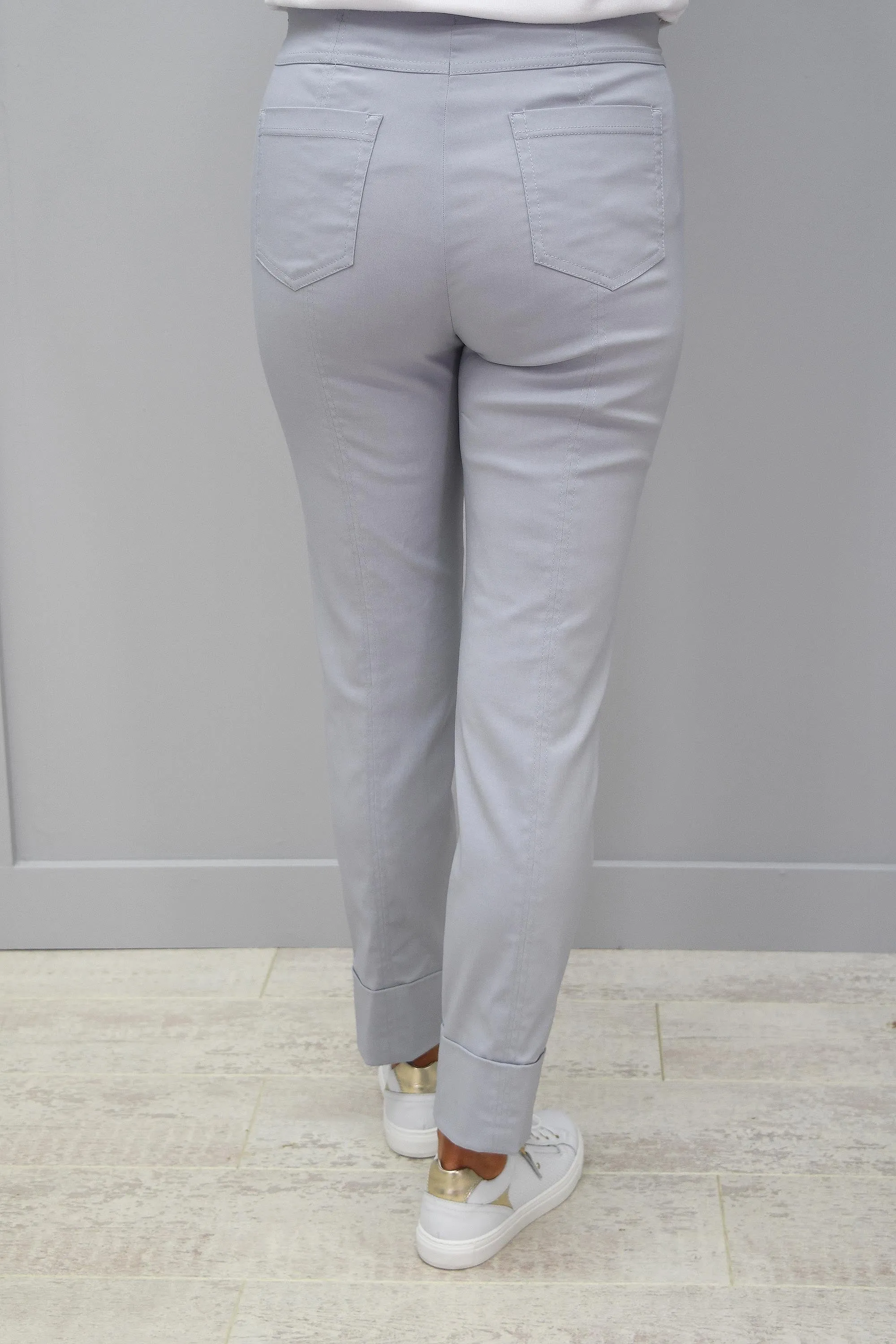 Robell Bella Silver Charm Grey 7/8 Trousers - 51568 5499 920