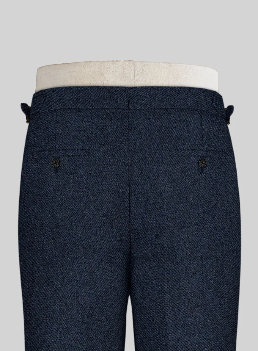 Royal Blue Denim Highland Tweed Trousers