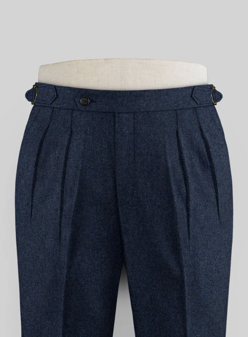 Royal Blue Denim Highland Tweed Trousers