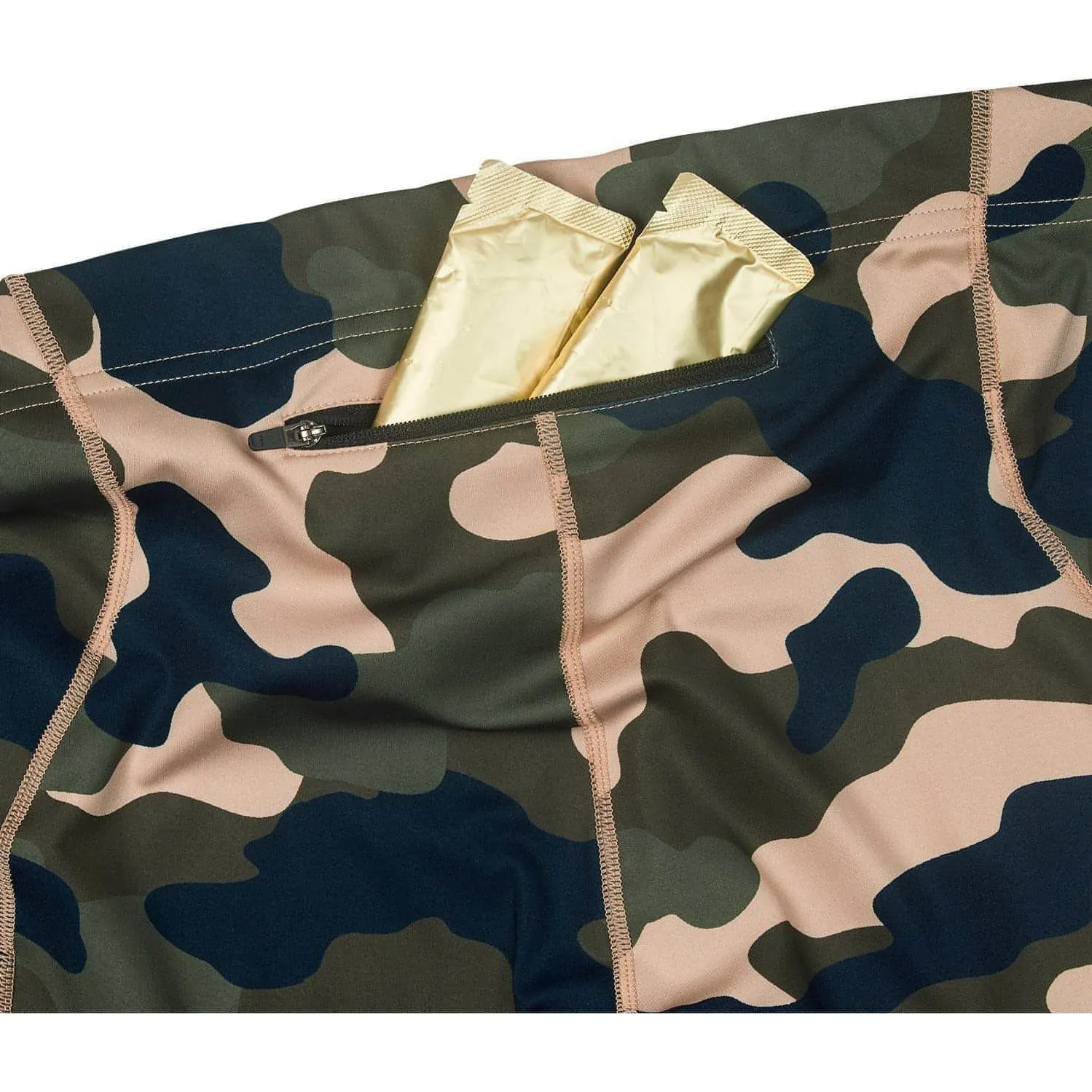 SAYSKY Camo Combat Mens Long Running Tights - Green