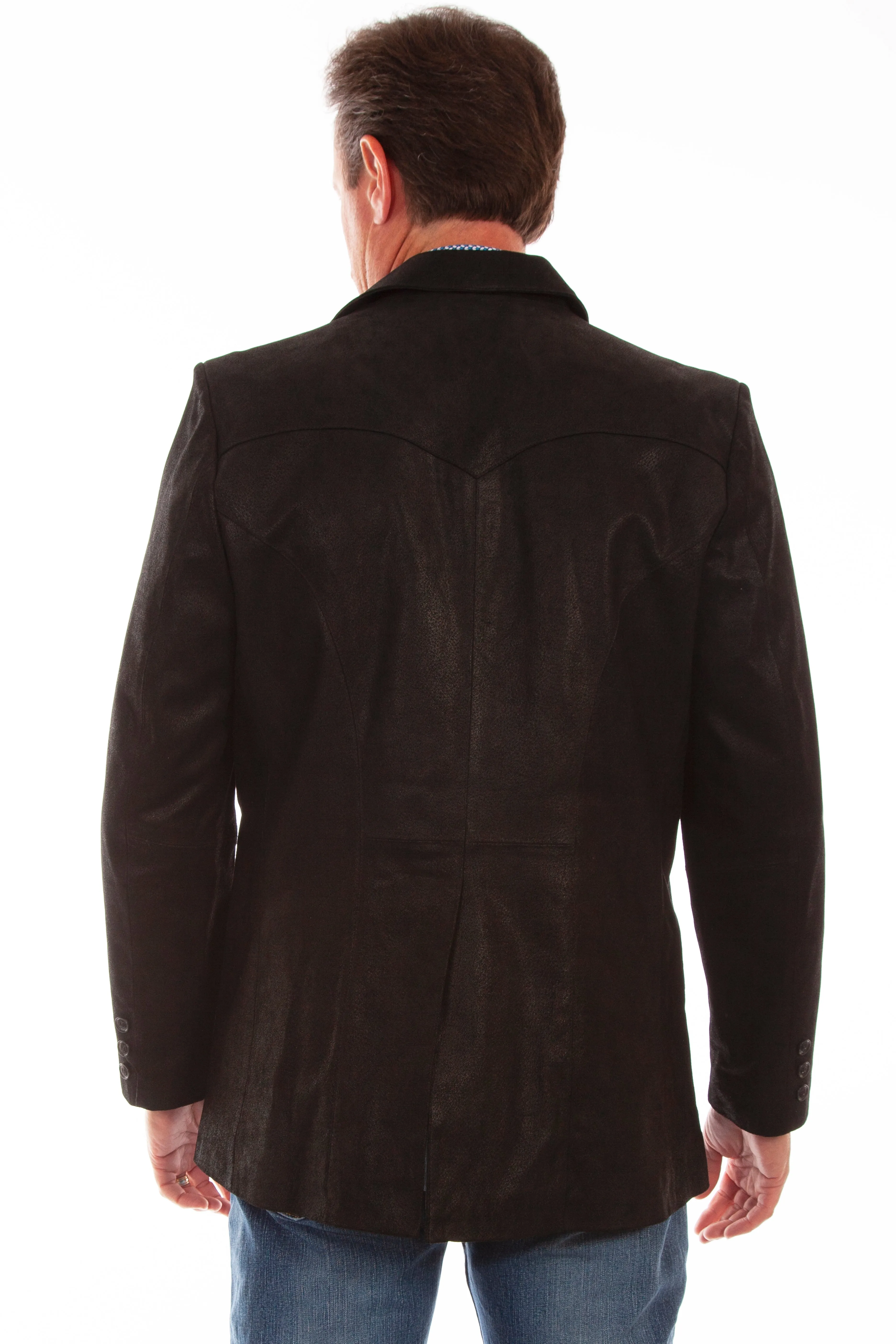 Scully Men's Black Leather Blazer Sport Coat 602-250