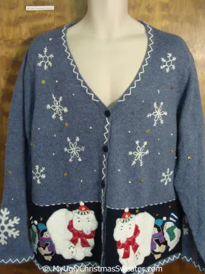 Tacky Christmas Sweater with Polar Bears