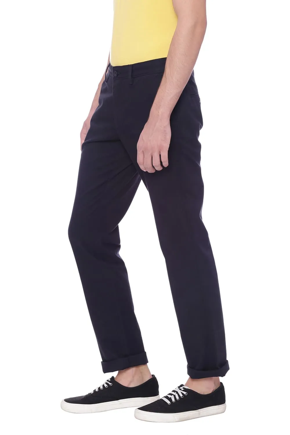 Tapered Fit Beige Stretch Trouser