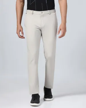 TechPro Slim Fit B-91 Formal Beige Solid Trouser - Ashley