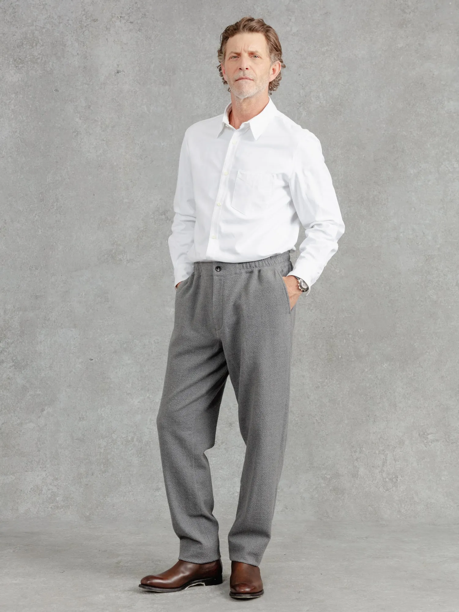 The Seersucker Drawstring Trousers