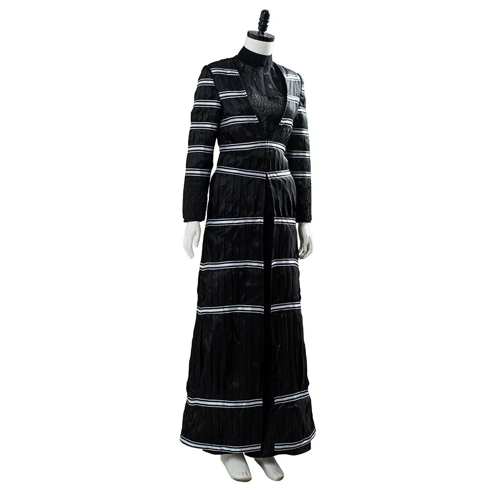 The Witcher Yennefer of Vengerberg Blouse Trousers Set Stripe Black Thin Coat Cosplay Costume