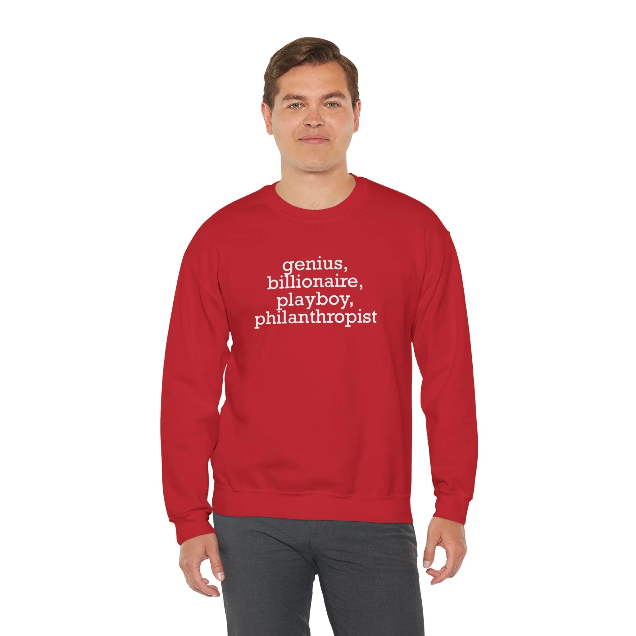 Tony Stark Genius, Billionaire, Playboy, Philanthropist Unisex Heavy Blend™ Crewneck Sweatshirt