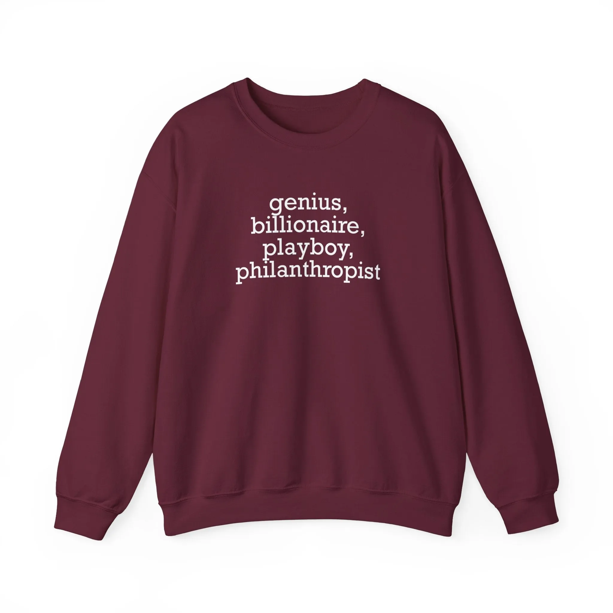 Tony Stark Genius, Billionaire, Playboy, Philanthropist Unisex Heavy Blend™ Crewneck Sweatshirt