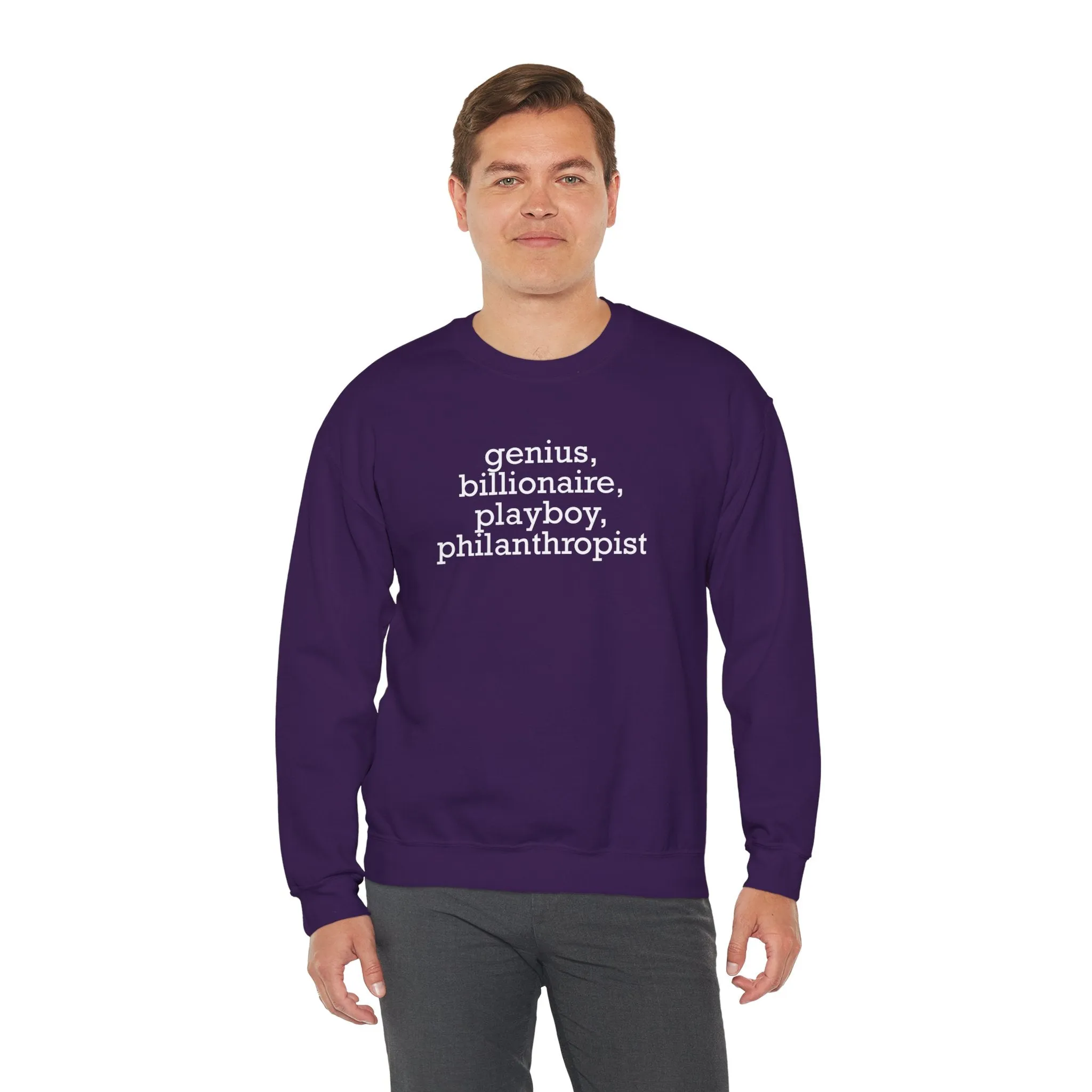 Tony Stark Genius, Billionaire, Playboy, Philanthropist Unisex Heavy Blend™ Crewneck Sweatshirt