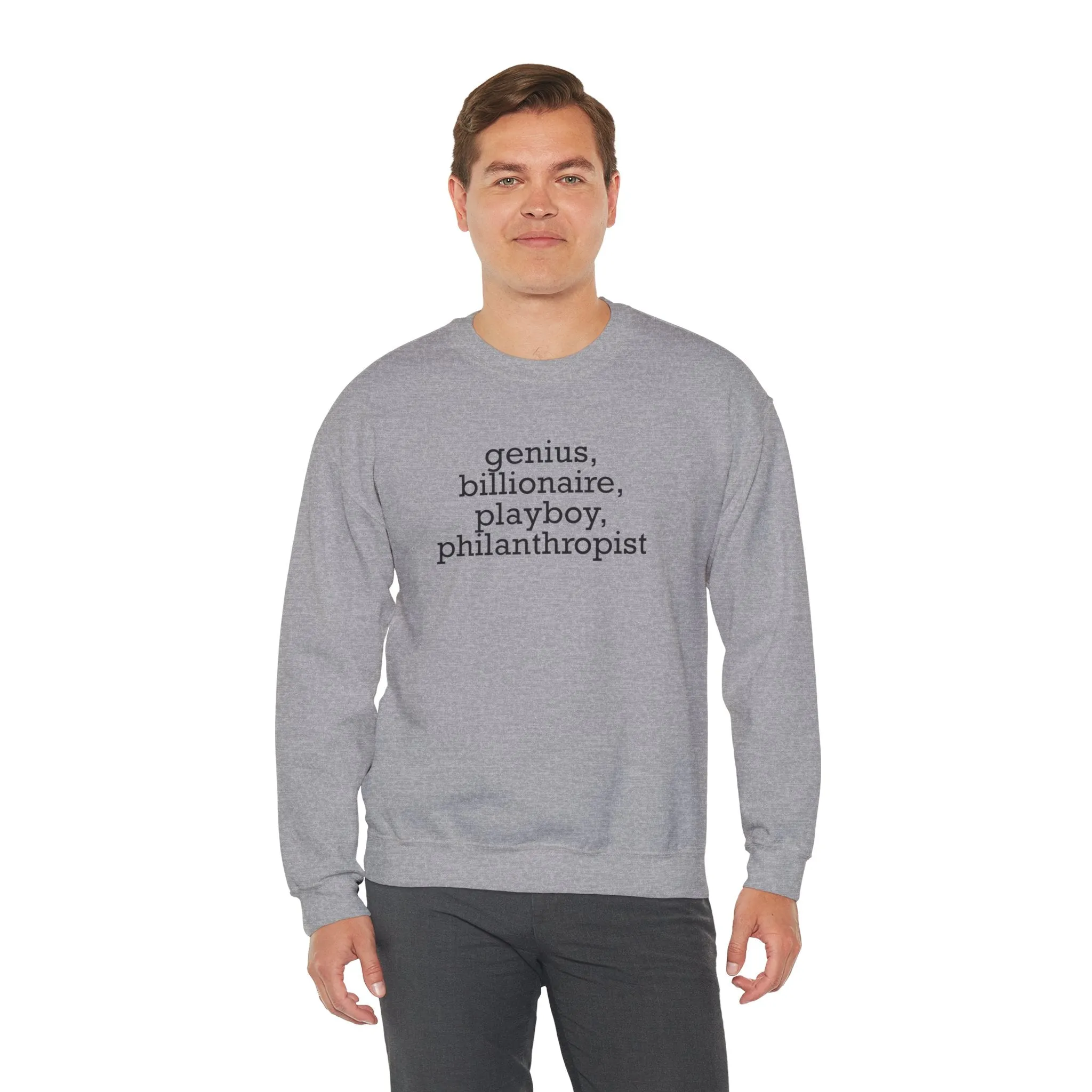 Tony Stark Genius, Billionaire, Playboy, Philanthropist Unisex Heavy Blend™ Crewneck Sweatshirt