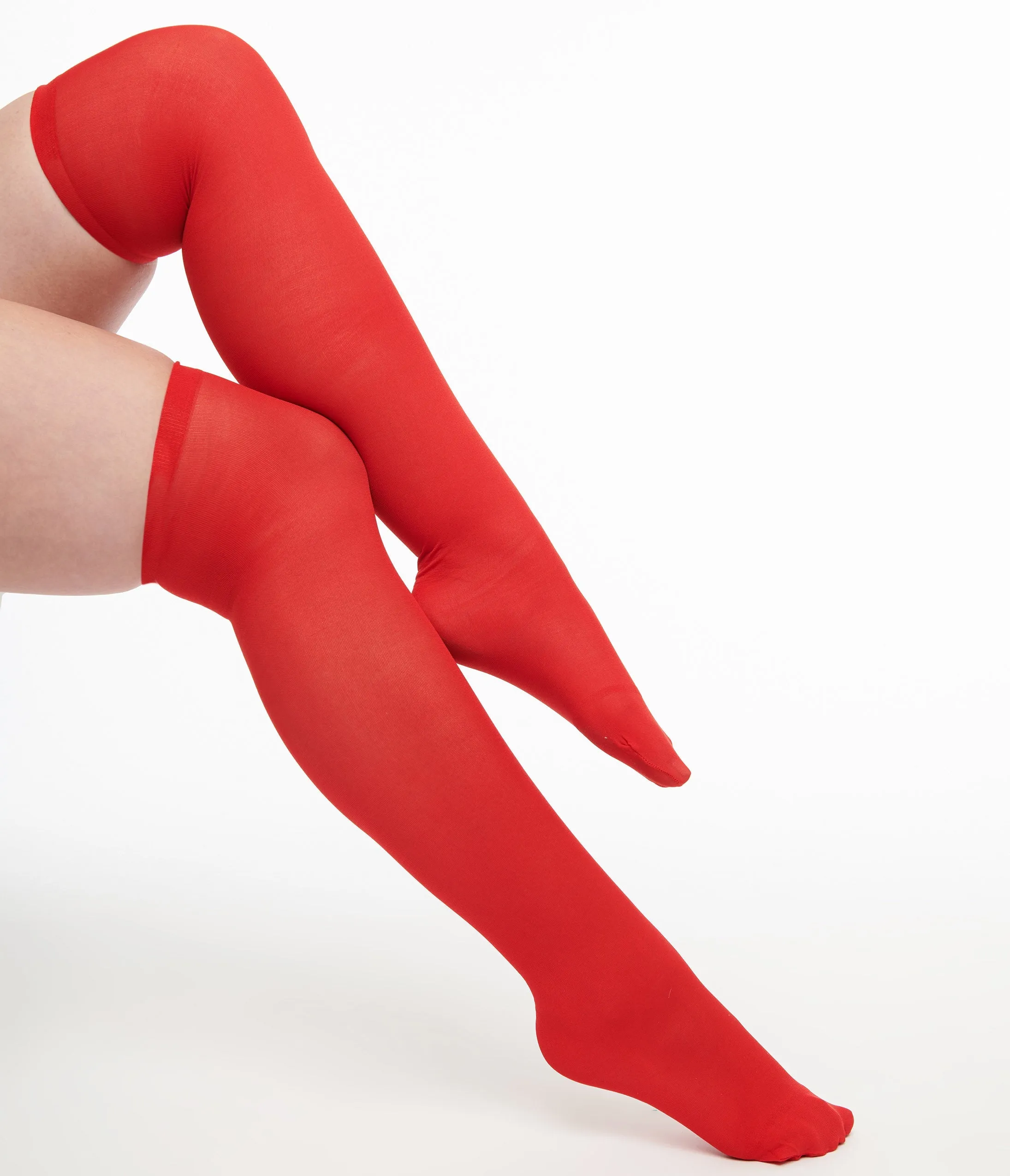 Unique Vintage Red Over the Knee Tights