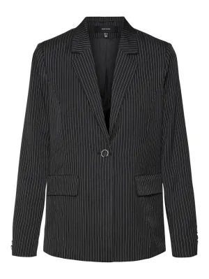 Vmnellie L/s Blazer Tlr Btq - Zwart Dessin