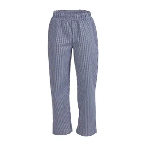 Whites Unisex Vegas Chefs Trousers Small Blue and White Check XS