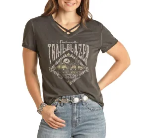 Womens strappy neck tee panhandle trail blazer