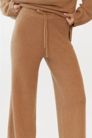 ZIGGA KNIT PANTS - CAMEL - SILK/CASHMERE